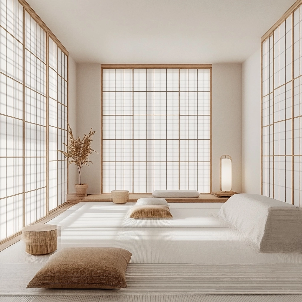 white and beige bedroom 48