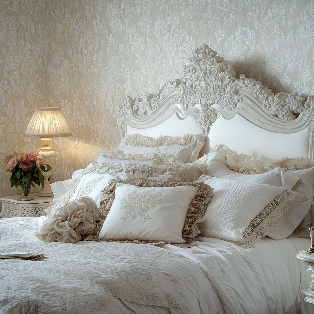 white and beige bedroom 51