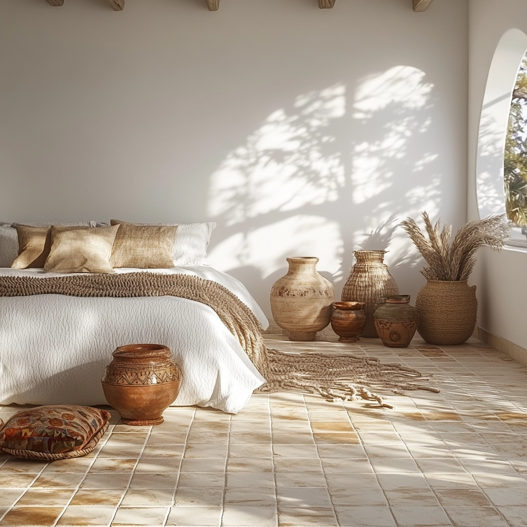white and beige bedroom 53