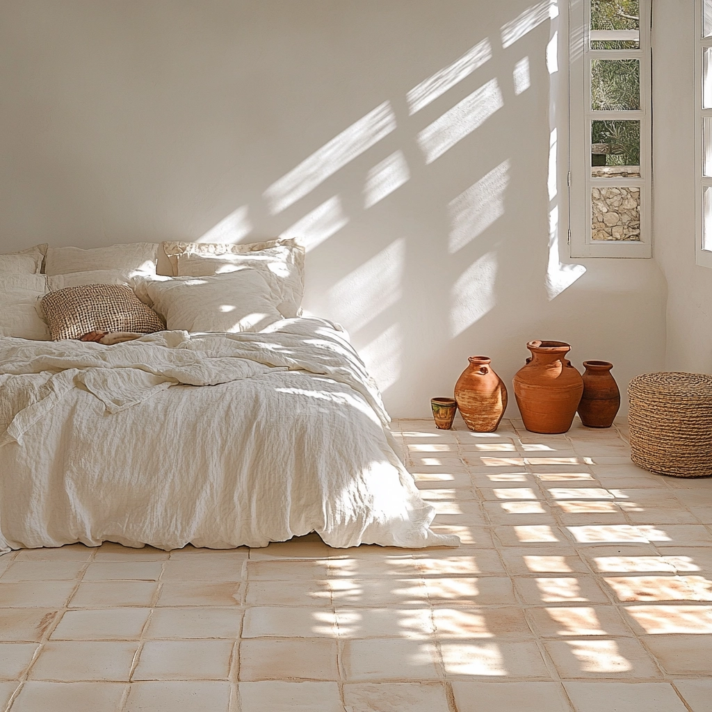 white and beige bedroom 54