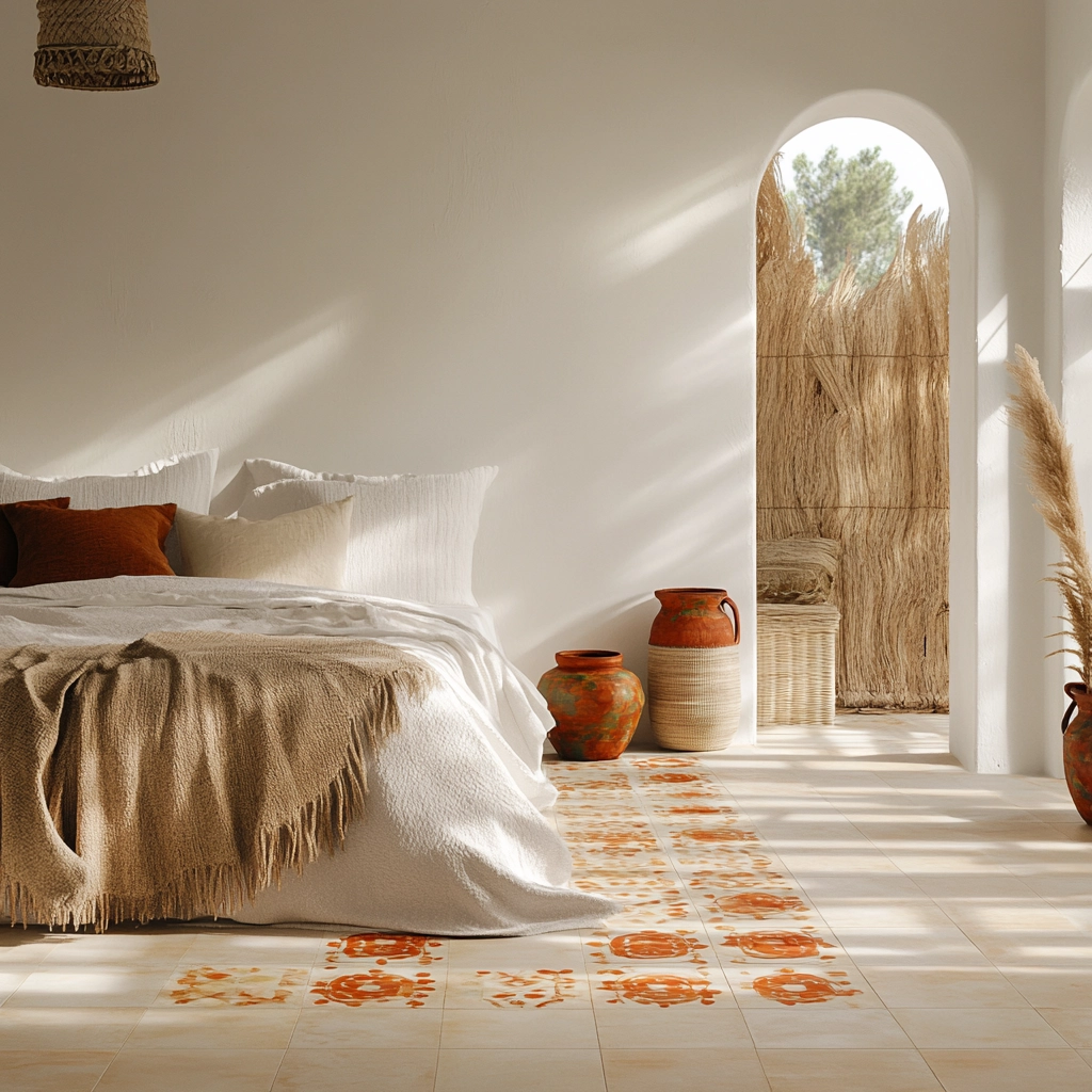 white and beige bedroom 55