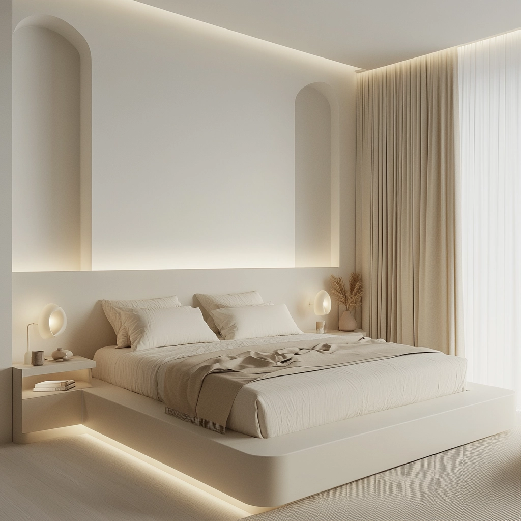 white and beige bedroom 6