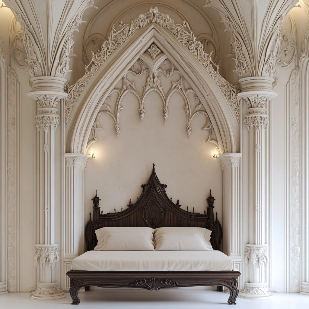 white and beige bedroom 61