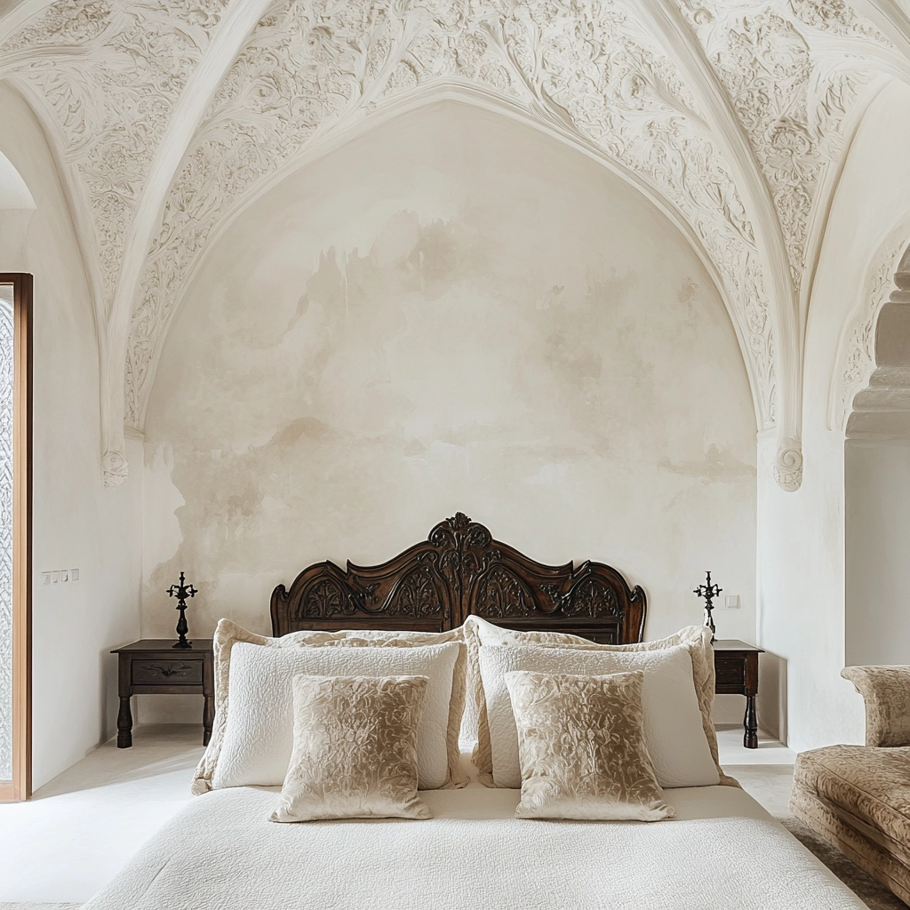 white and beige bedroom 62