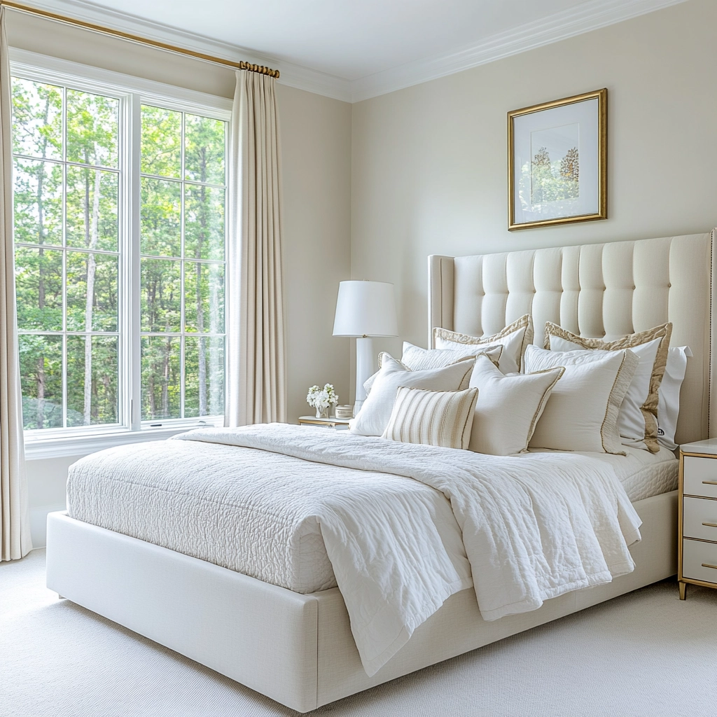 white and beige bedroom 67