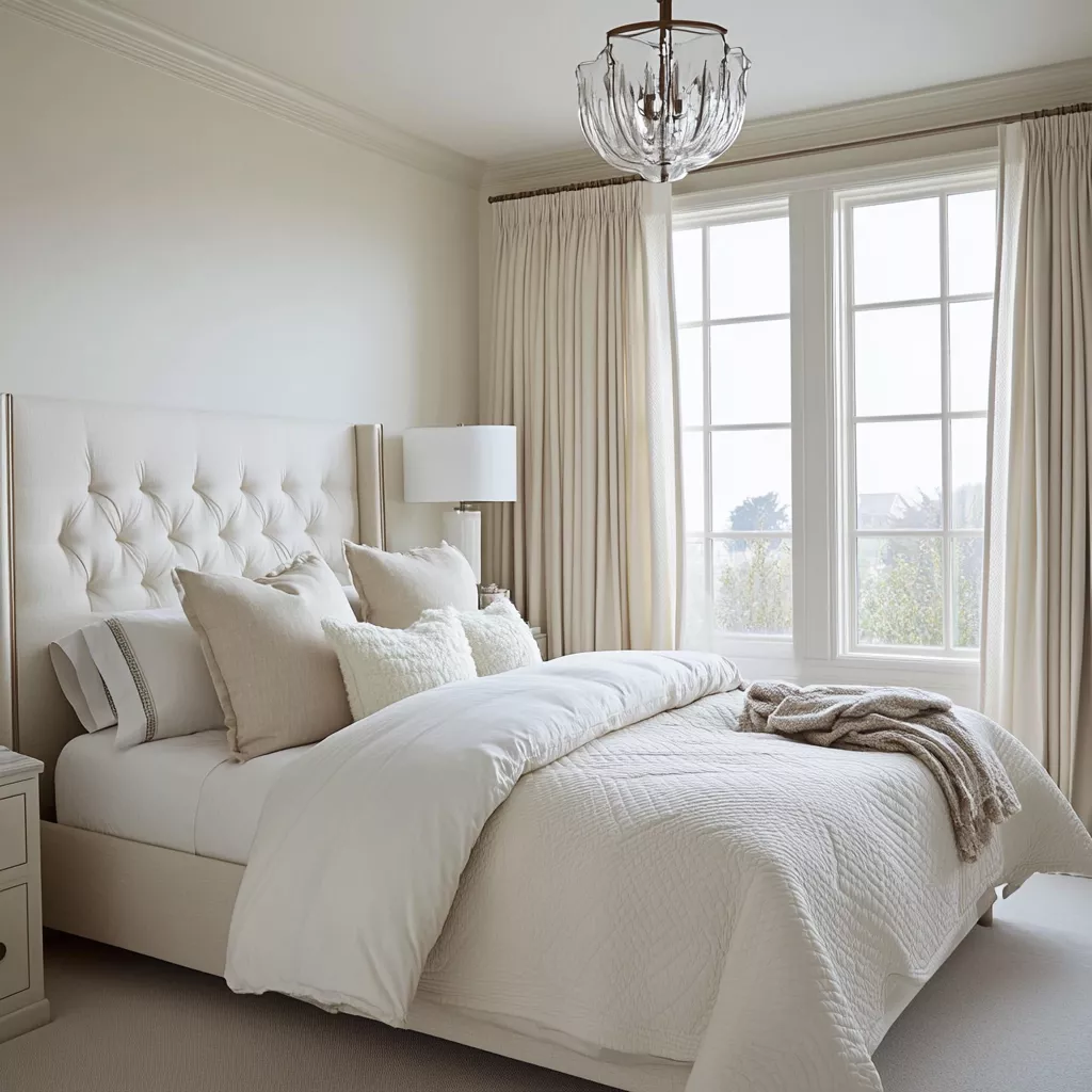 white and beige bedroom 68
