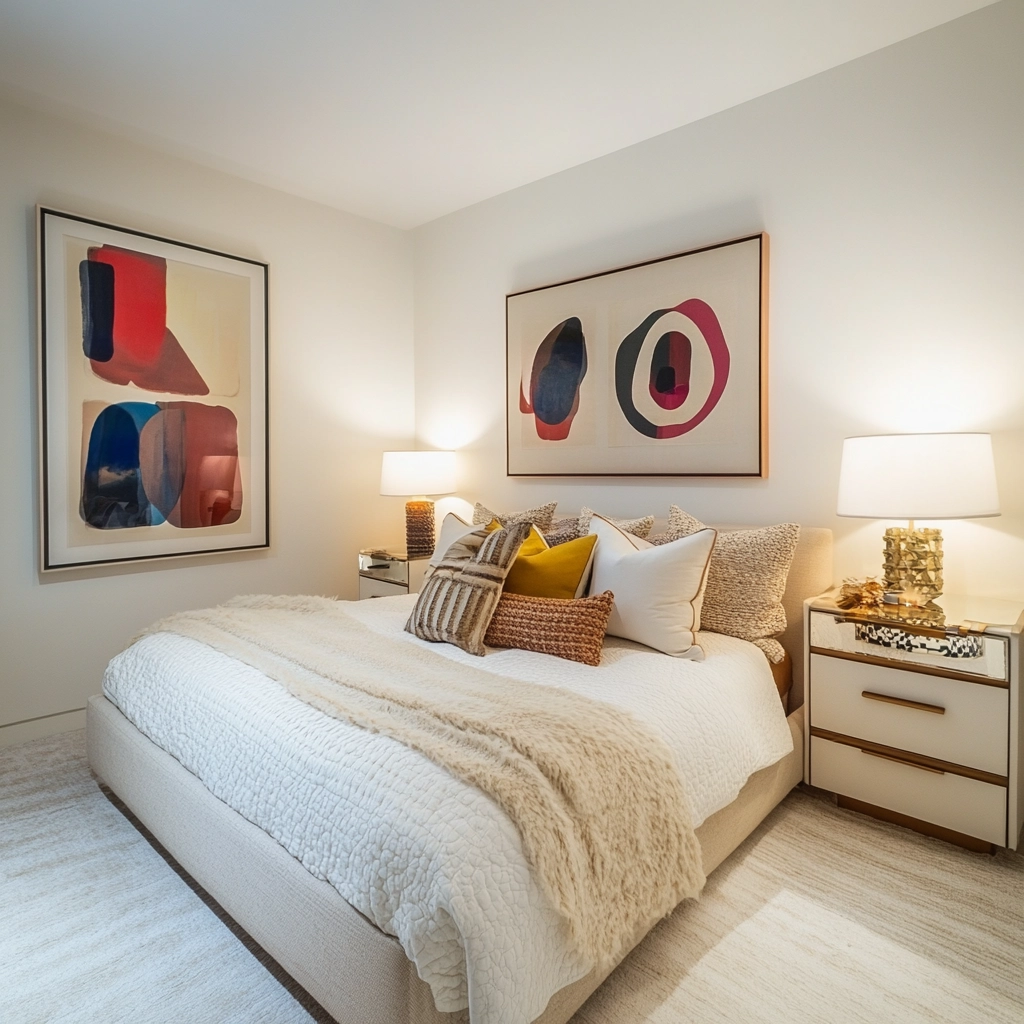 white and beige bedroom 76