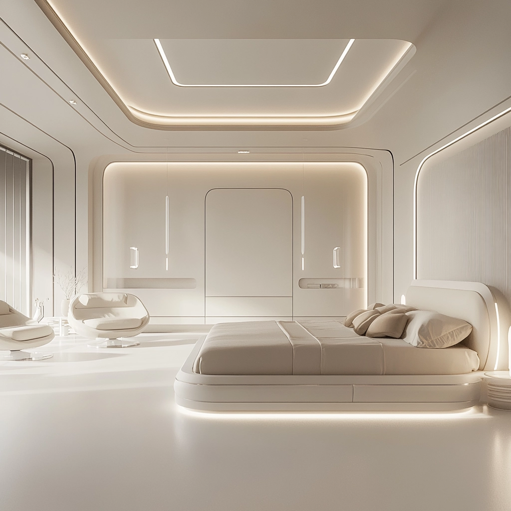 white and beige bedroom 79
