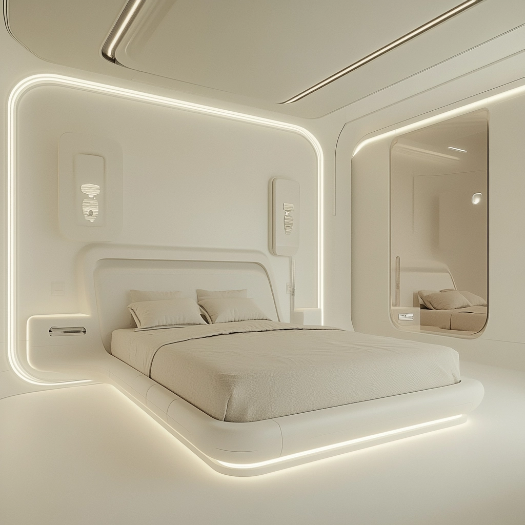 white and beige bedroom 80