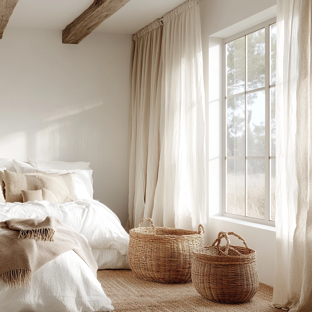 white and beige bedroom 9