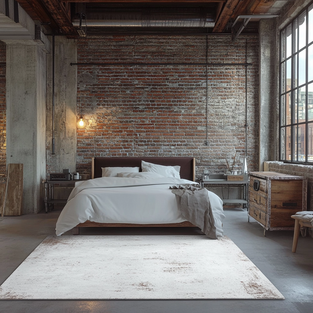white rug bedroom 13