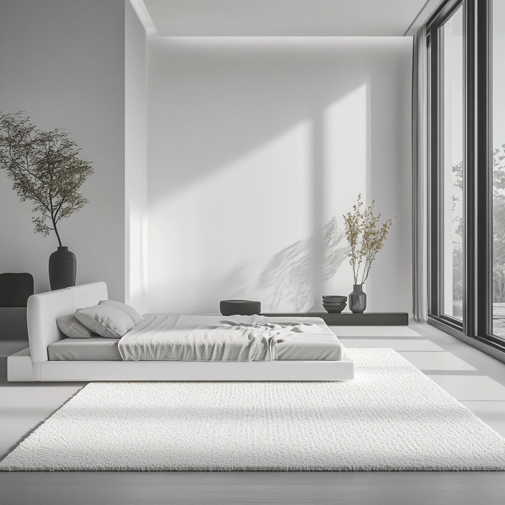 white rug bedroom 23