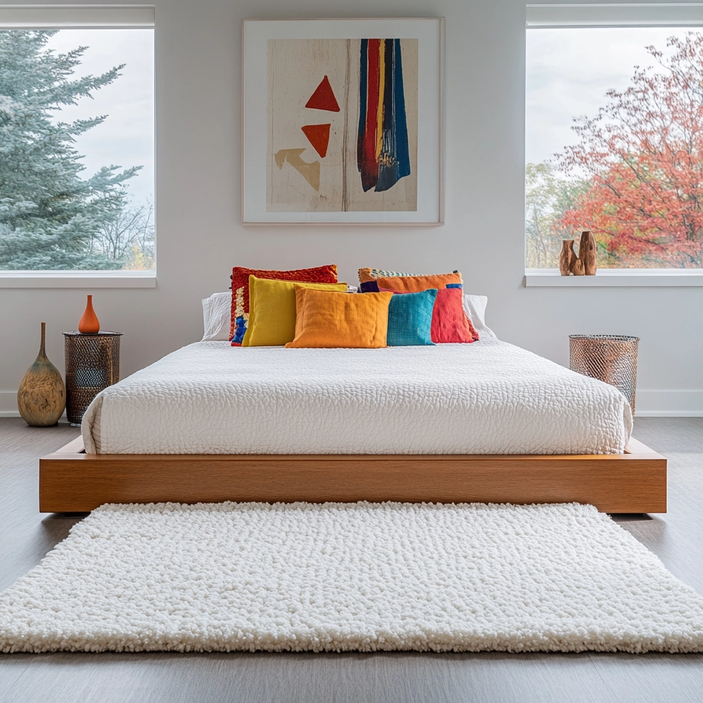 white rug bedroom 34