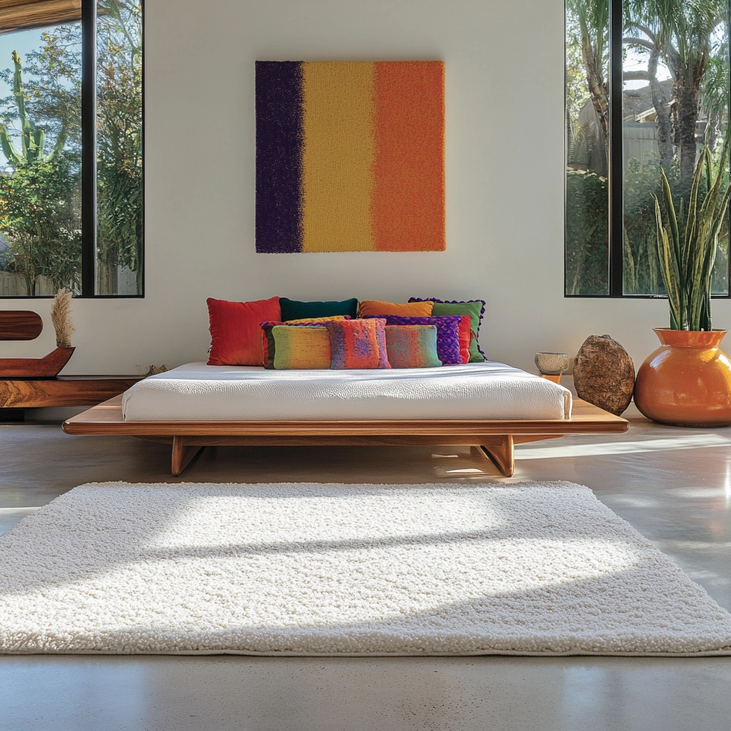 white rug bedroom 36