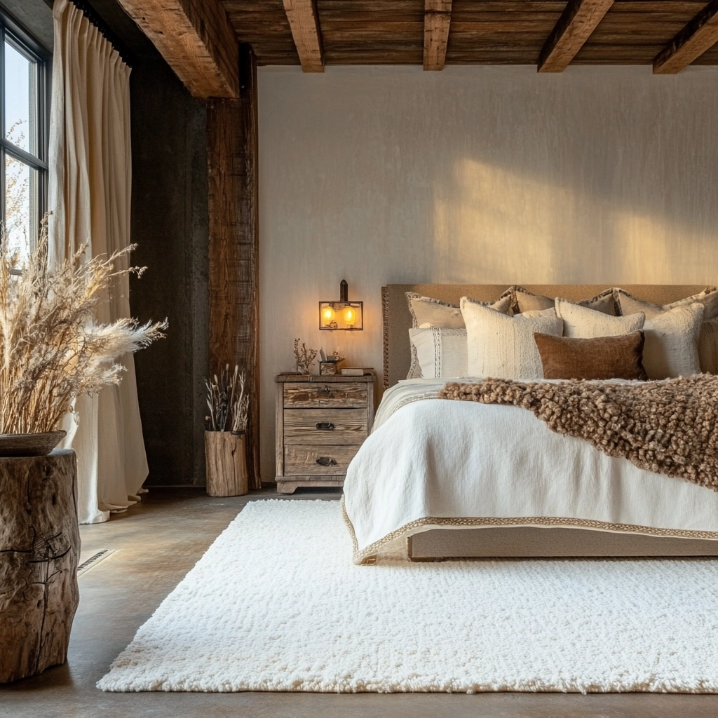 white rug bedroom 37