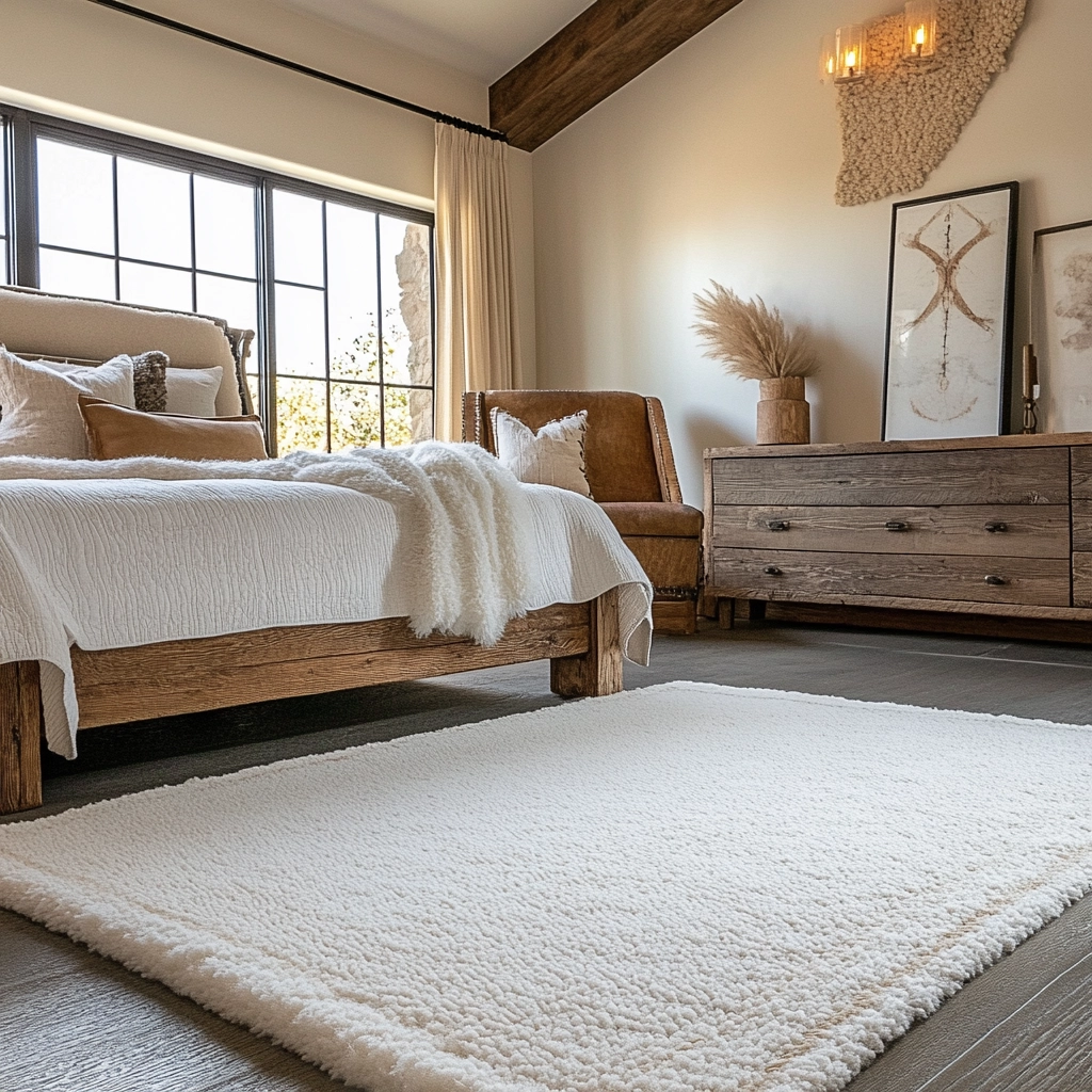 white rug bedroom 40