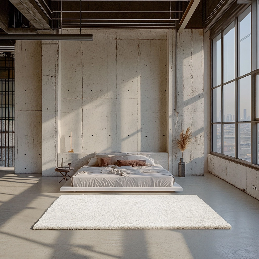 white rug bedroom 42