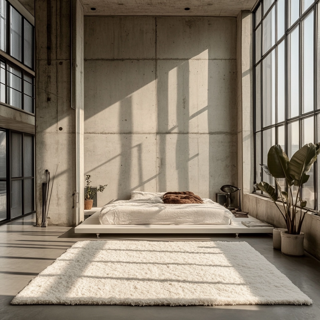 white rug bedroom 44