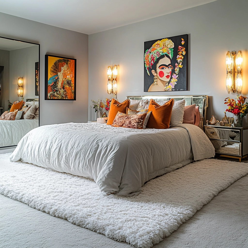 white rug bedroom 50
