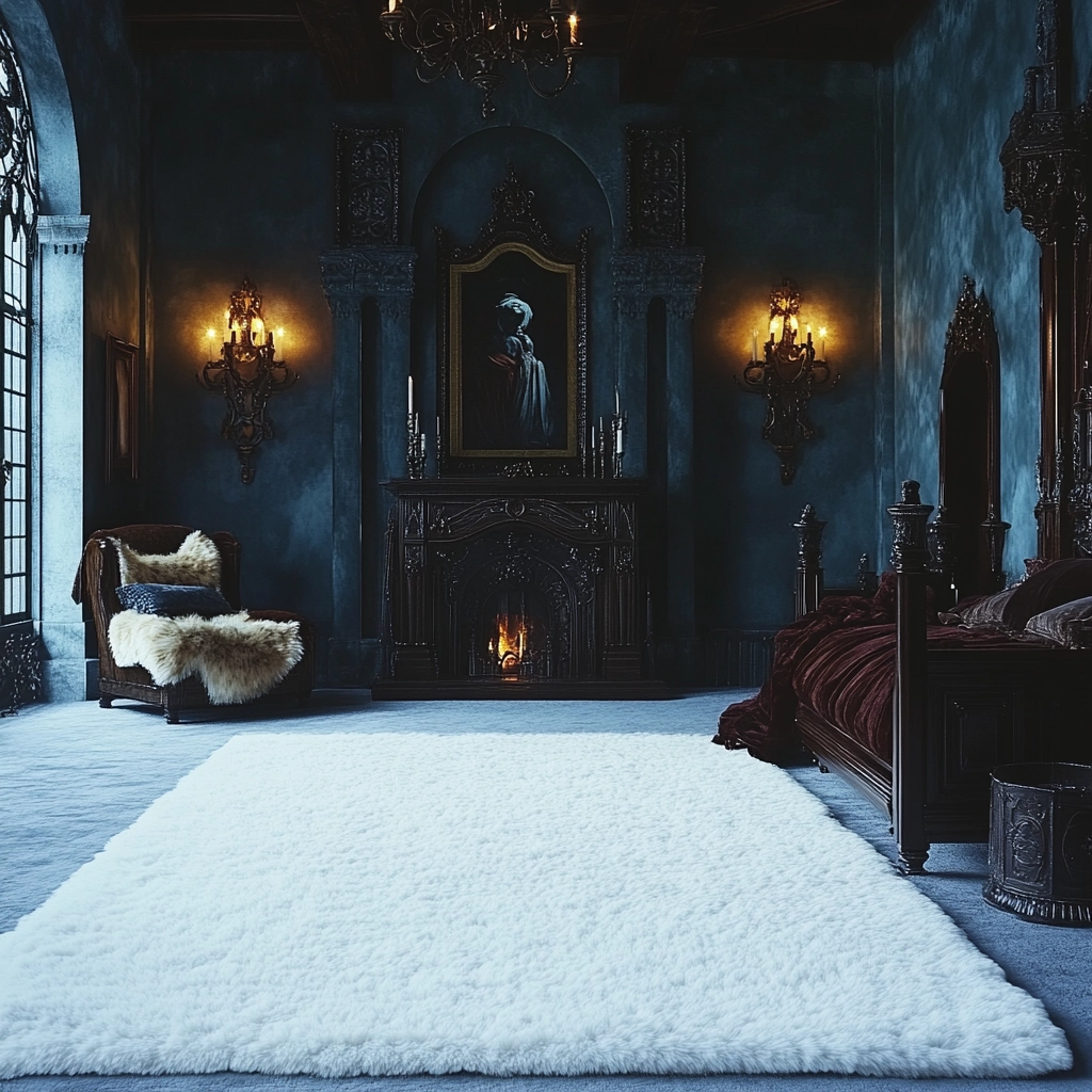 white rug bedroom 66
