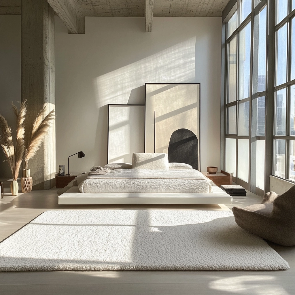 white rug bedroom 9