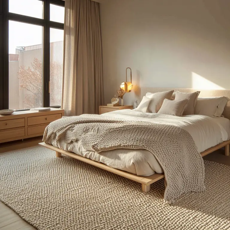 woven rug bedroom 1