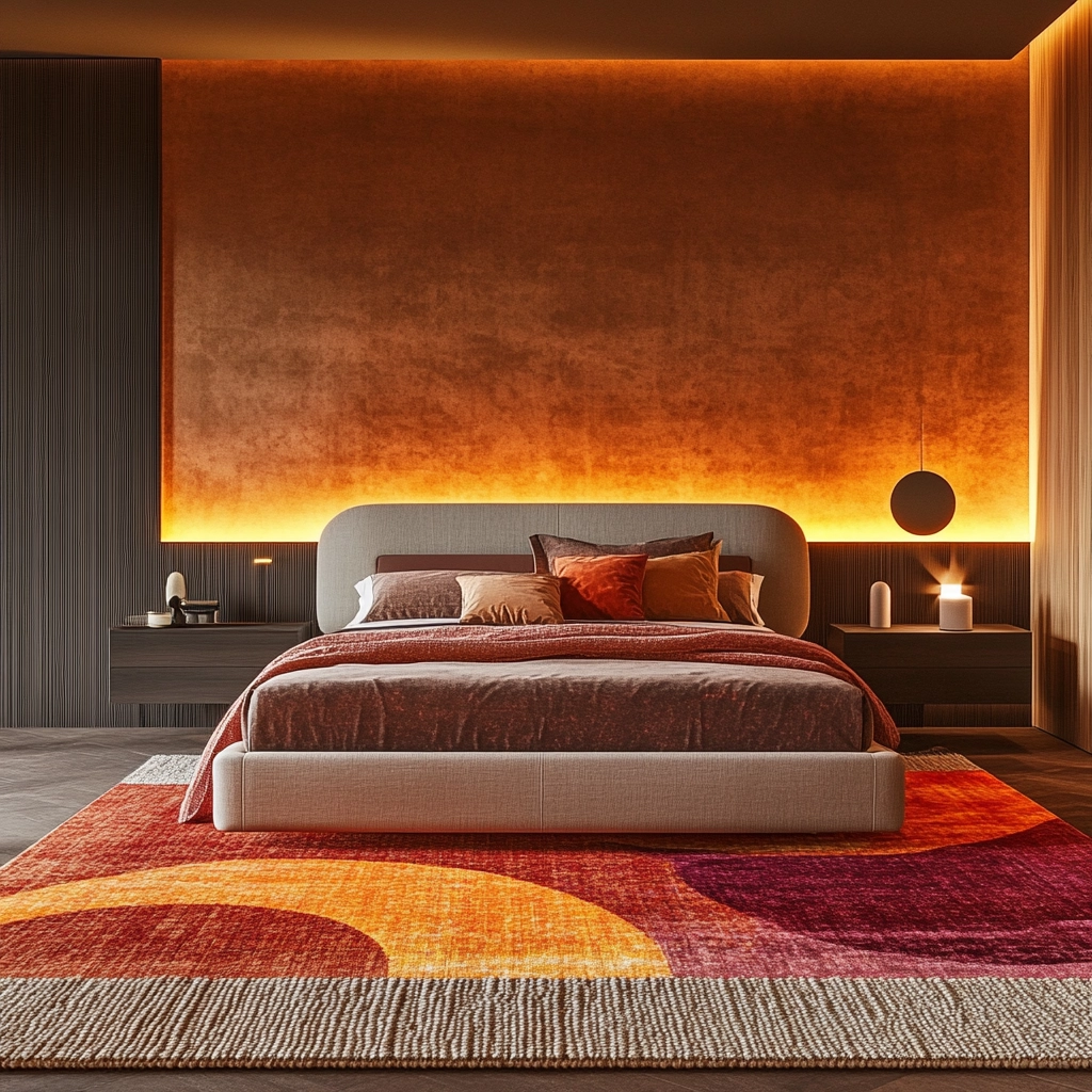 woven rug bedroom 18