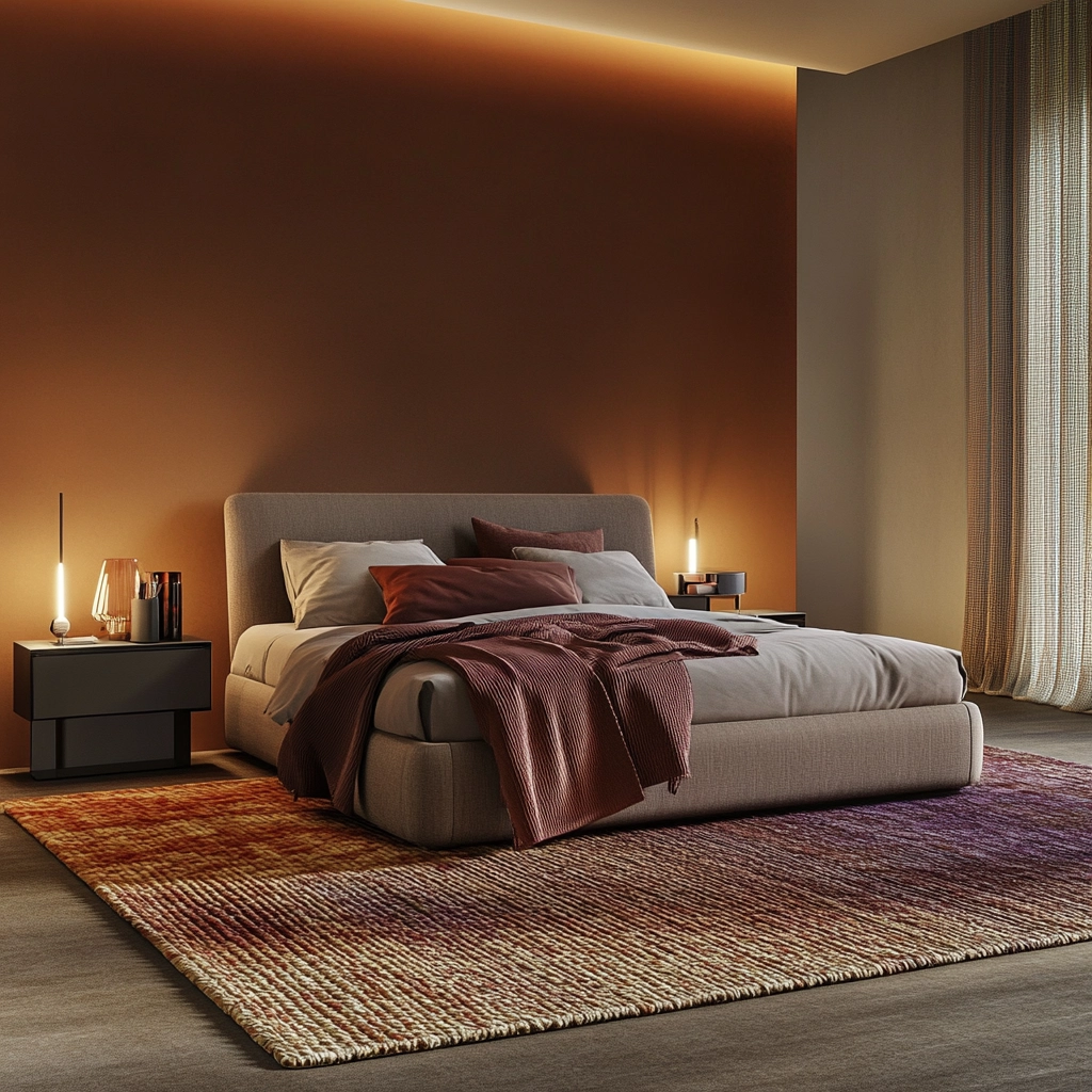 woven rug bedroom 19