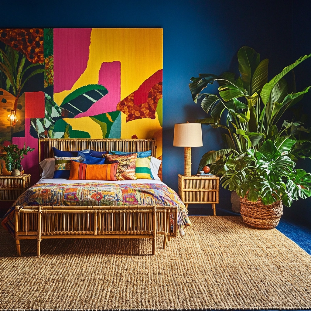 woven rug bedroom 30