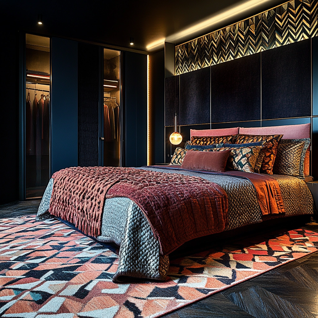 woven rug bedroom 39