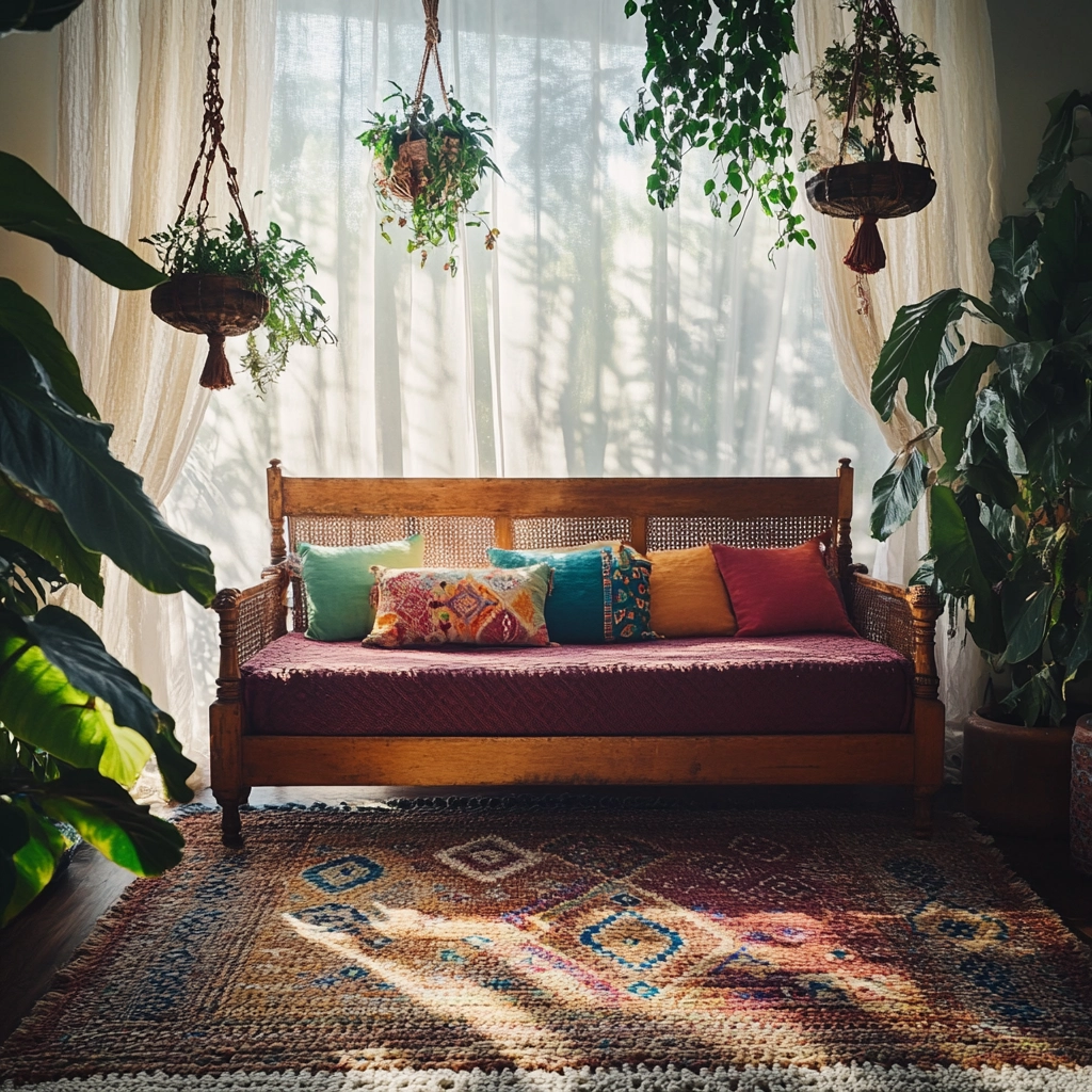 woven rug bedroom 6