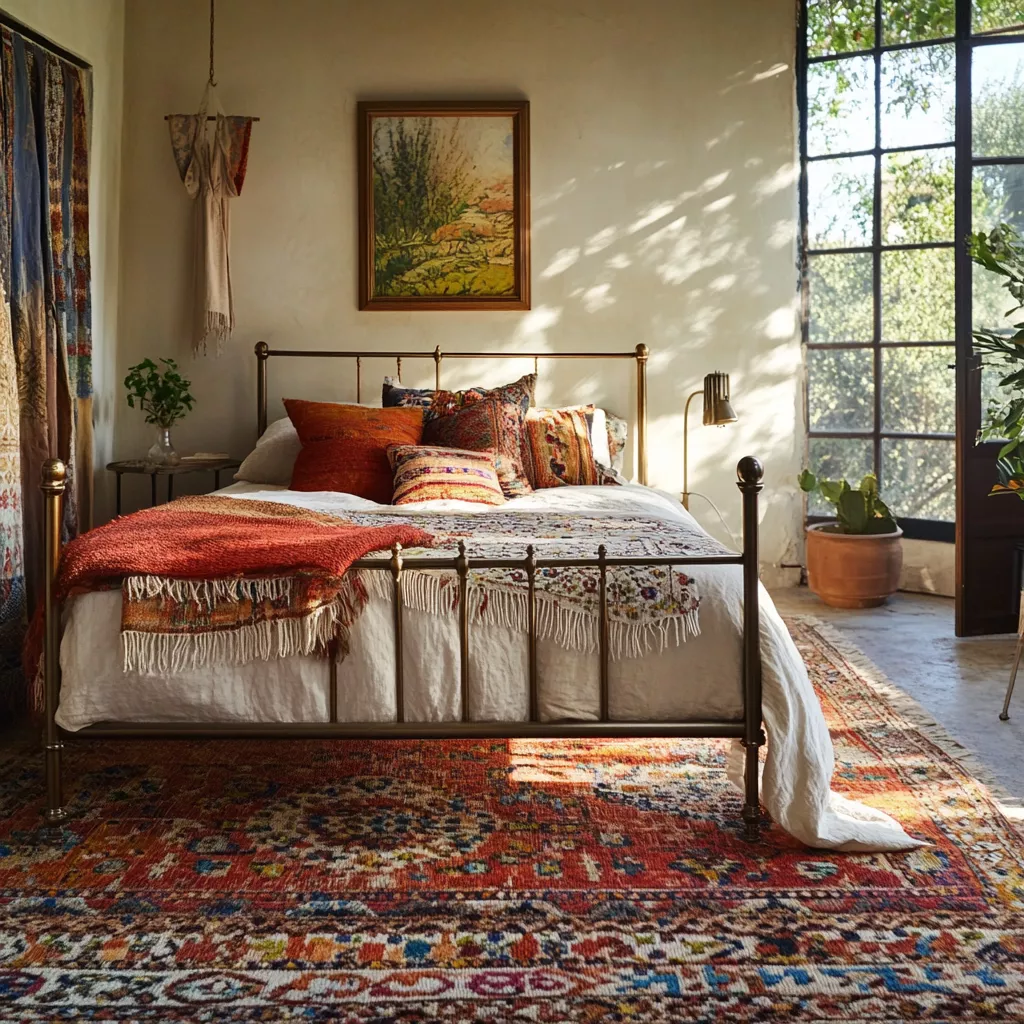 woven rug bedroom 78