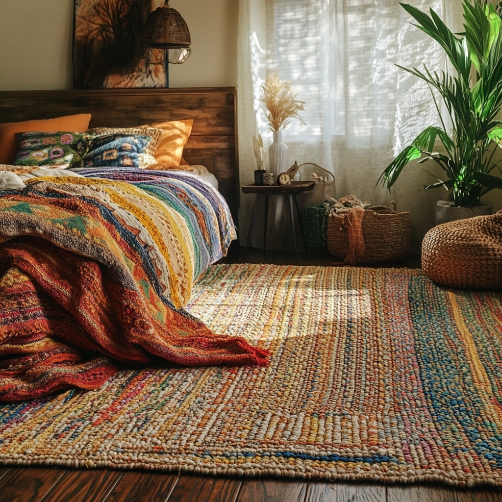 woven rug bedroom 79