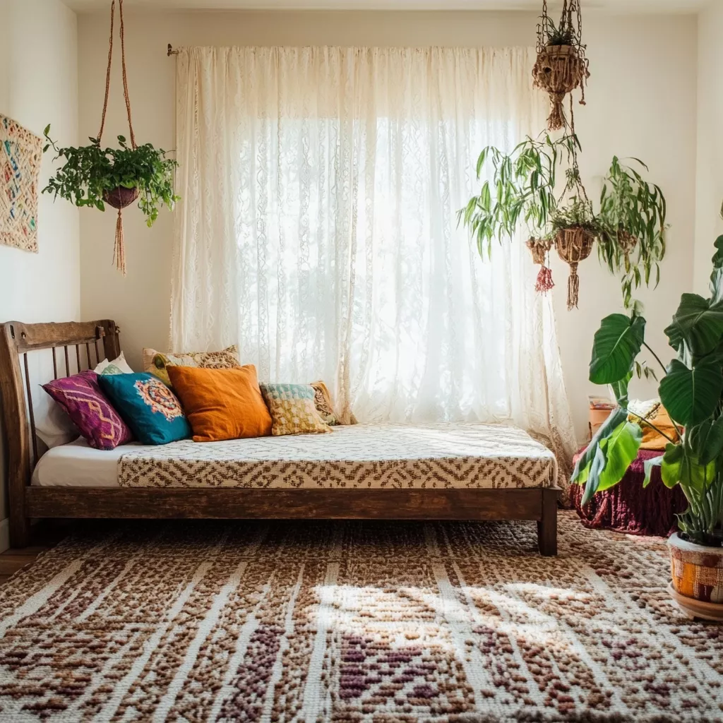 woven rug bedroom 8