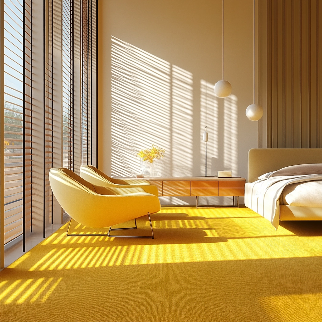 yellow carpet bedroom 10
