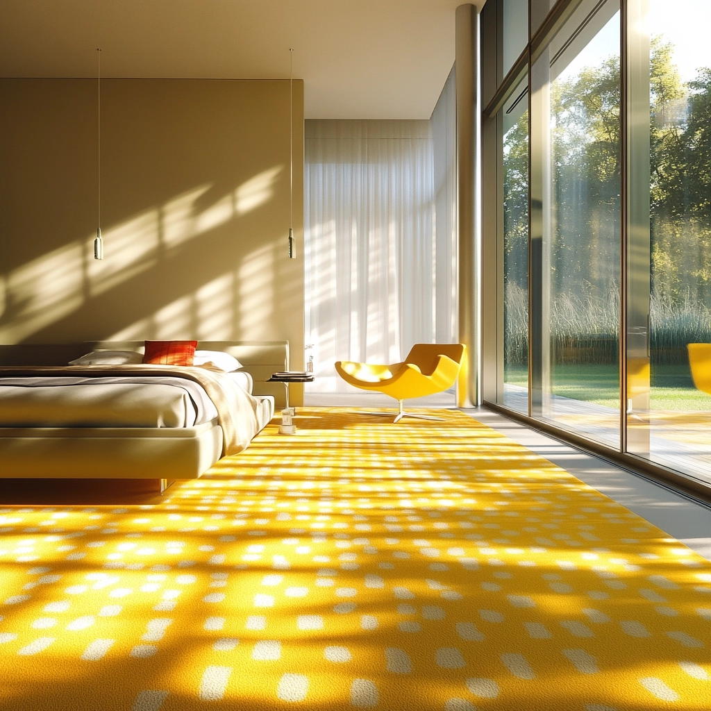yellow carpet bedroom 12