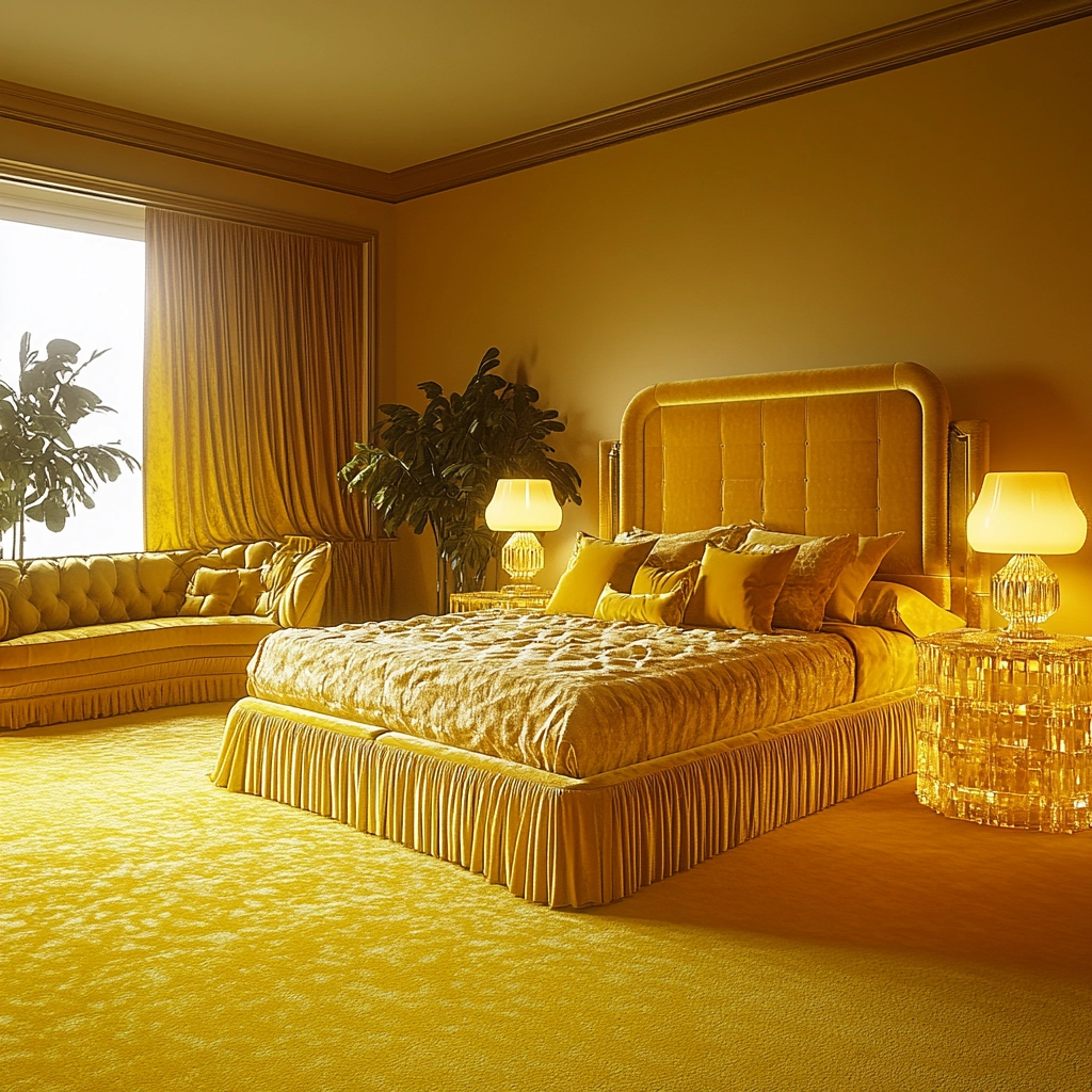 yellow carpet bedroom 16