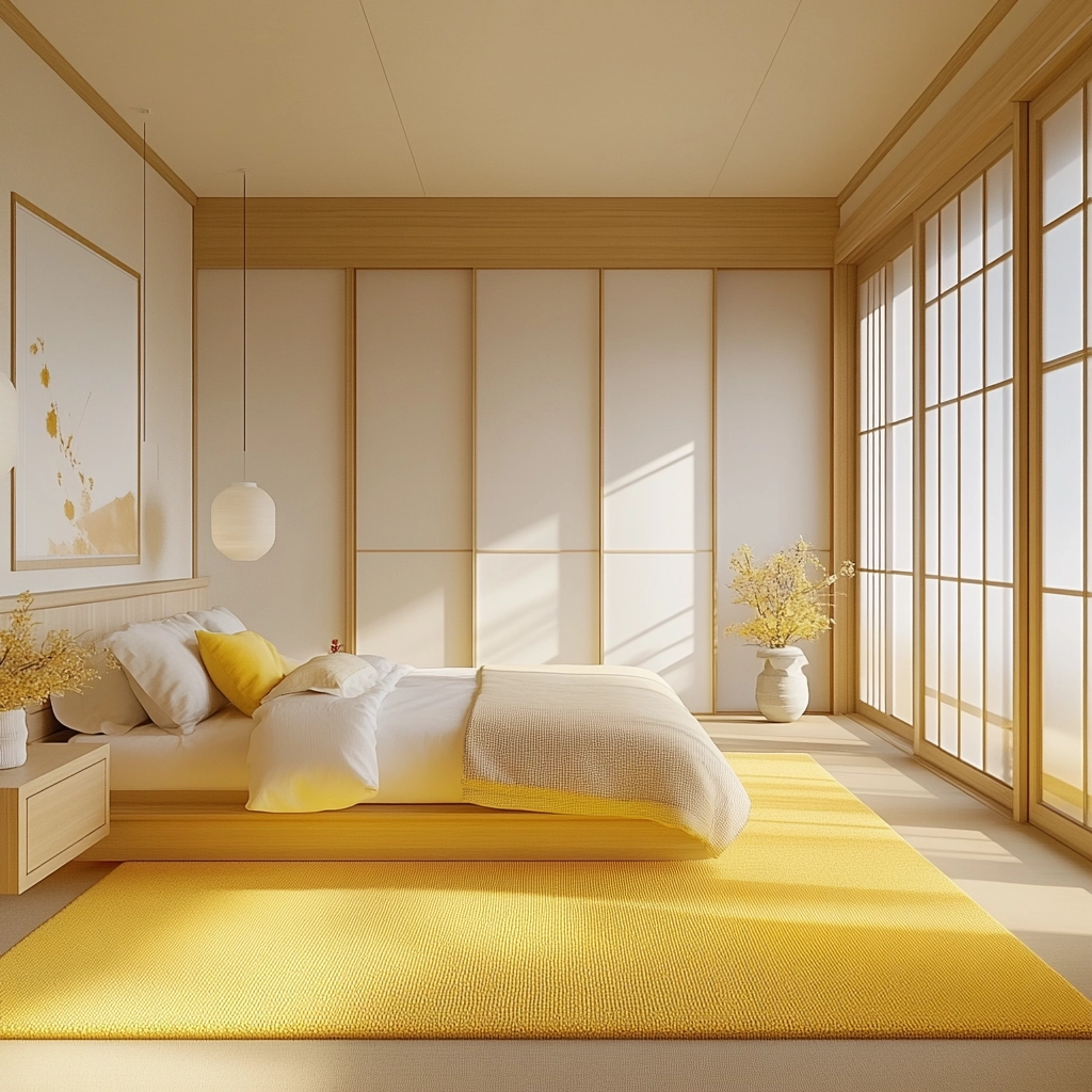 yellow carpet bedroom 17