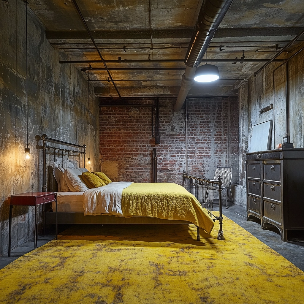 yellow carpet bedroom 21