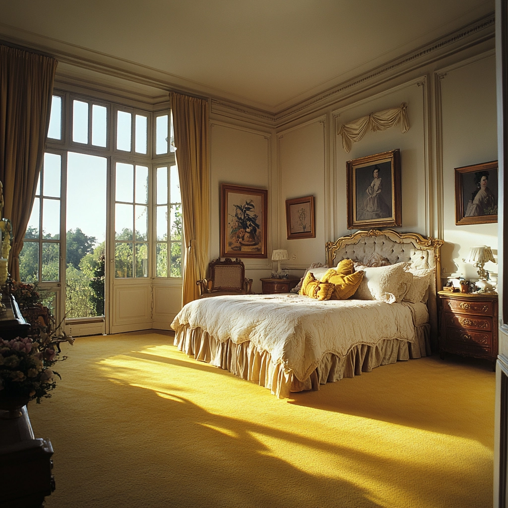 yellow carpet bedroom 26