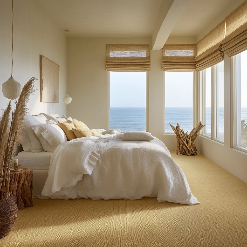 yellow carpet bedroom 34