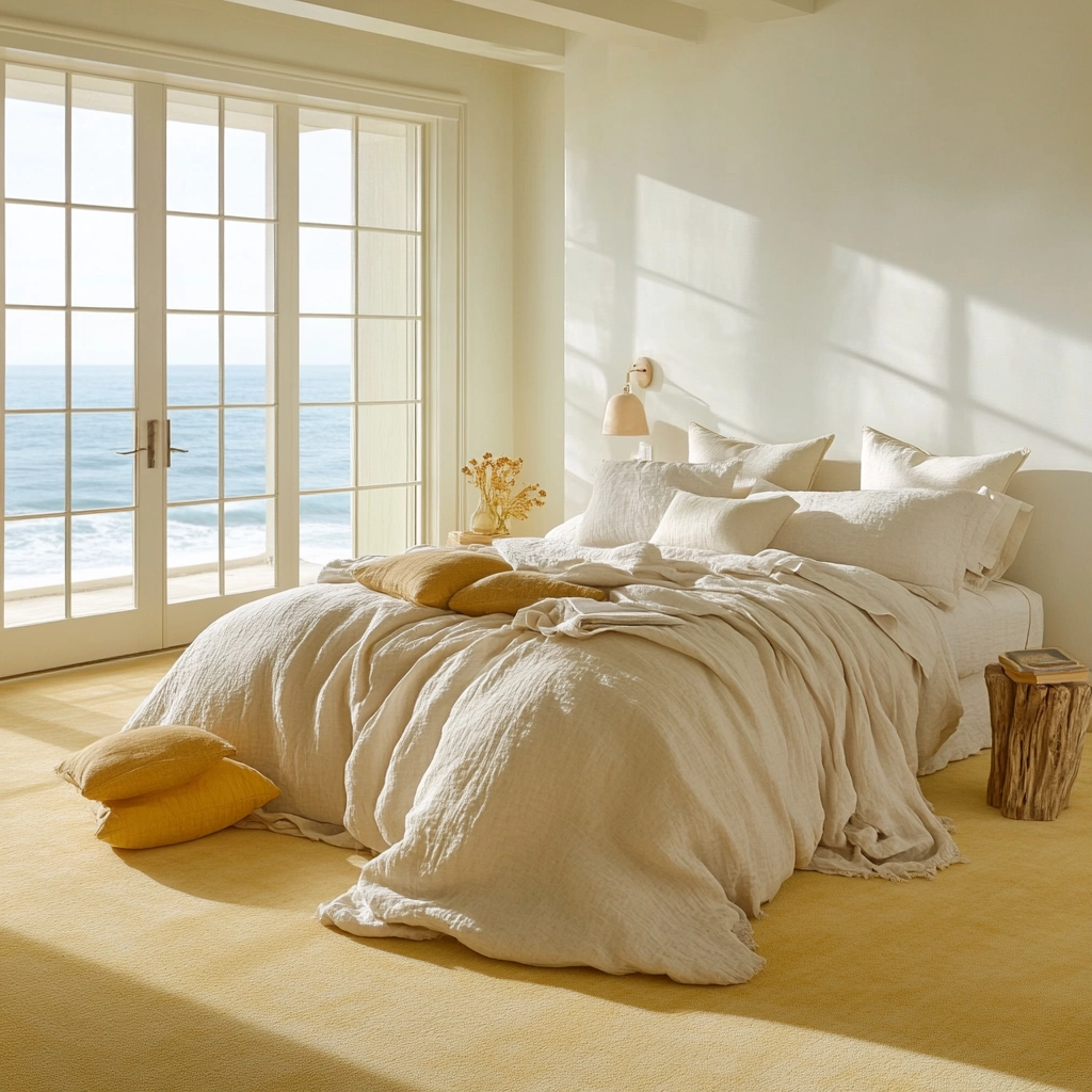 yellow carpet bedroom 35