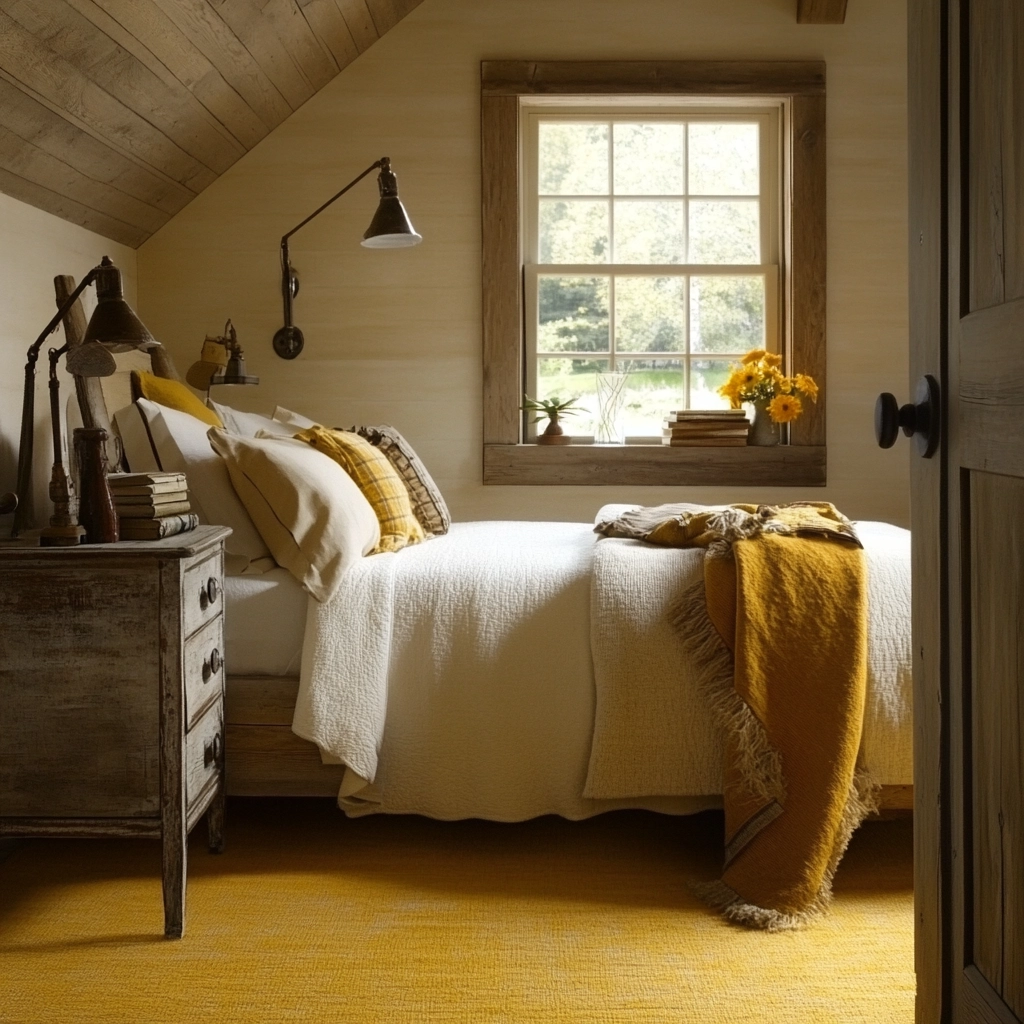 yellow carpet bedroom 42
