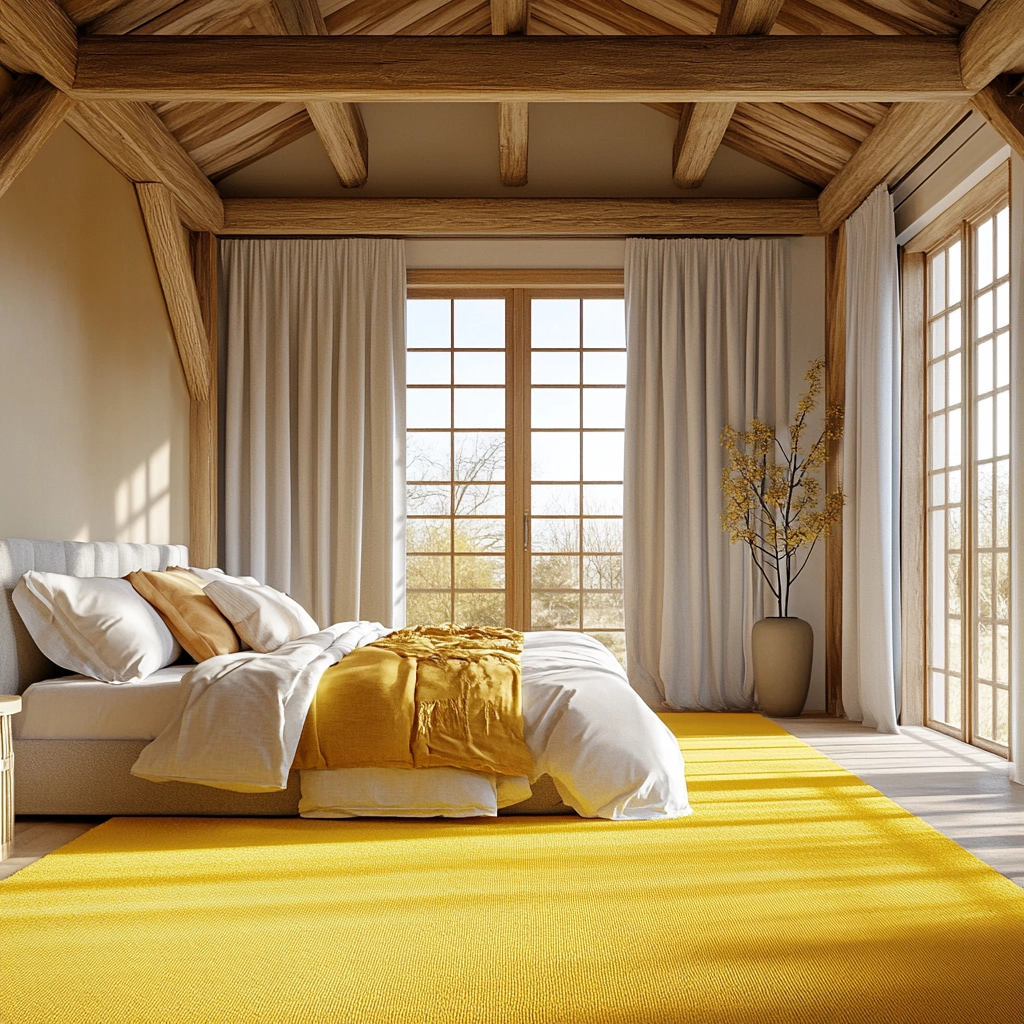 yellow carpet bedroom 45