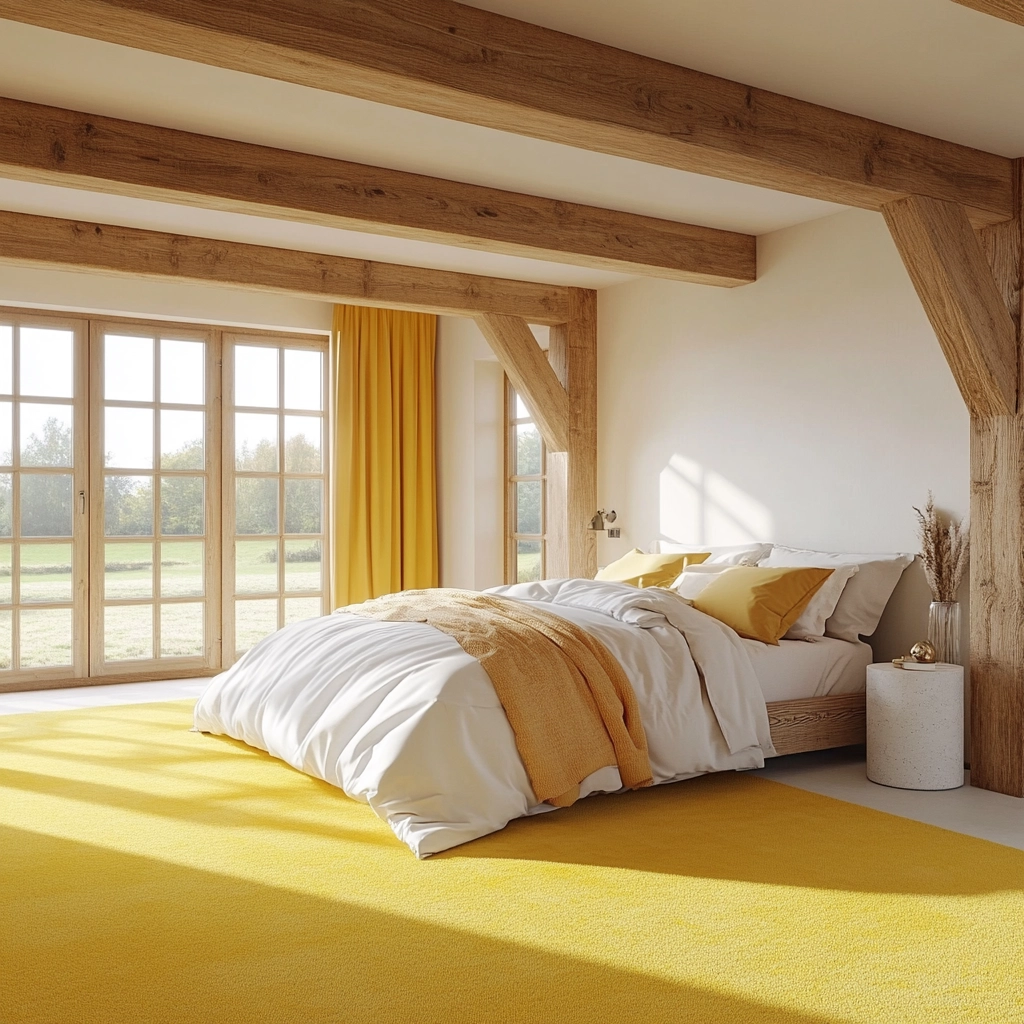 yellow carpet bedroom 46