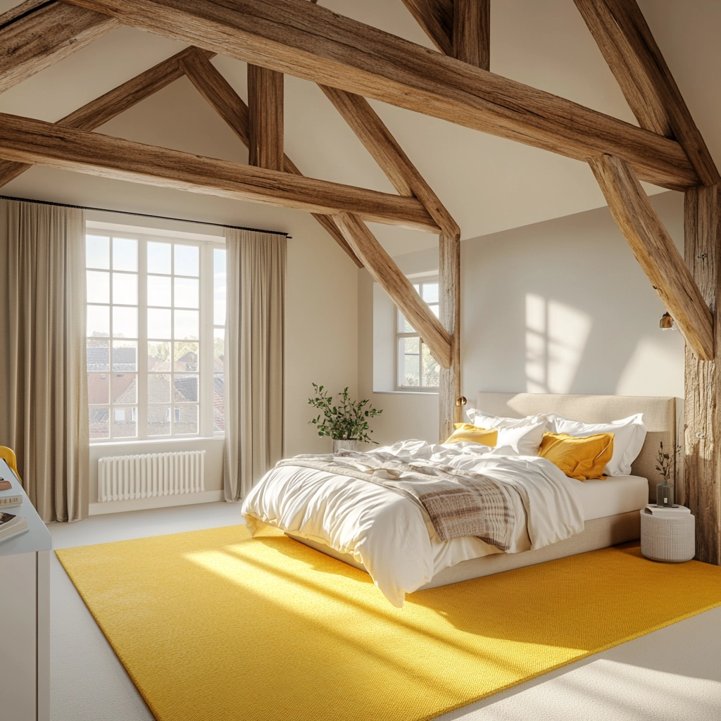 yellow carpet bedroom 48