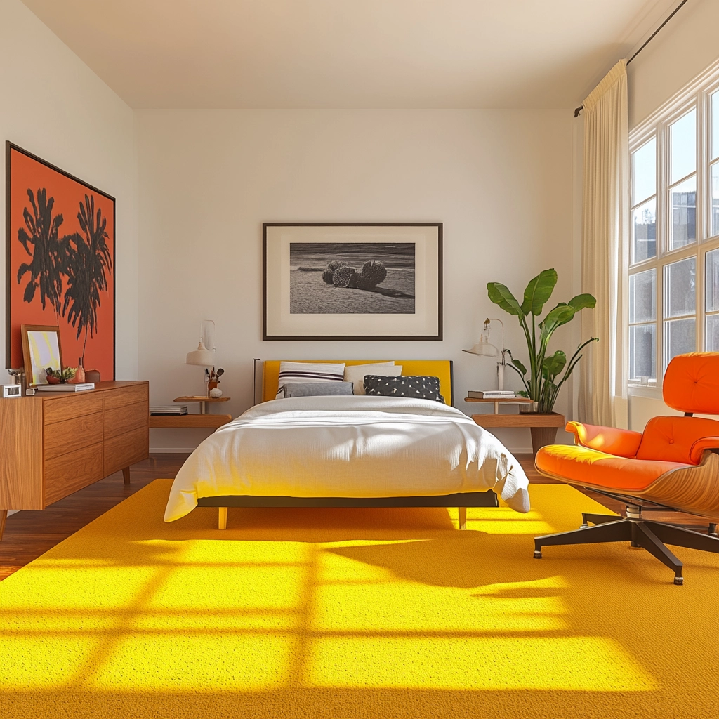 yellow carpet bedroom 49