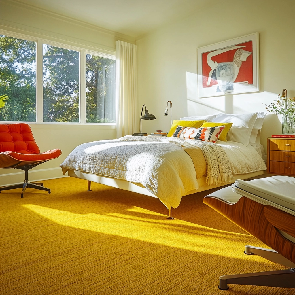 yellow carpet bedroom 51