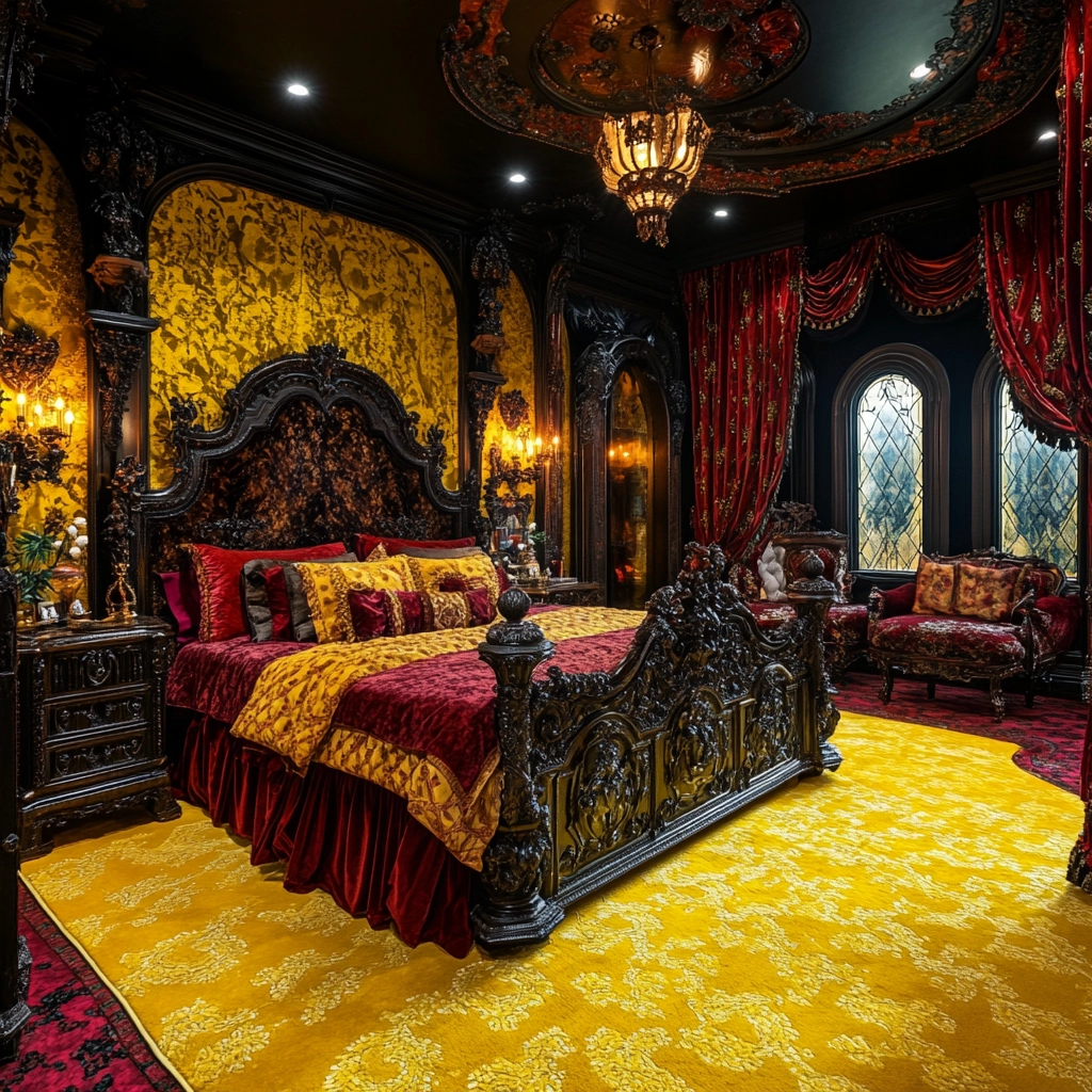 yellow carpet bedroom 54