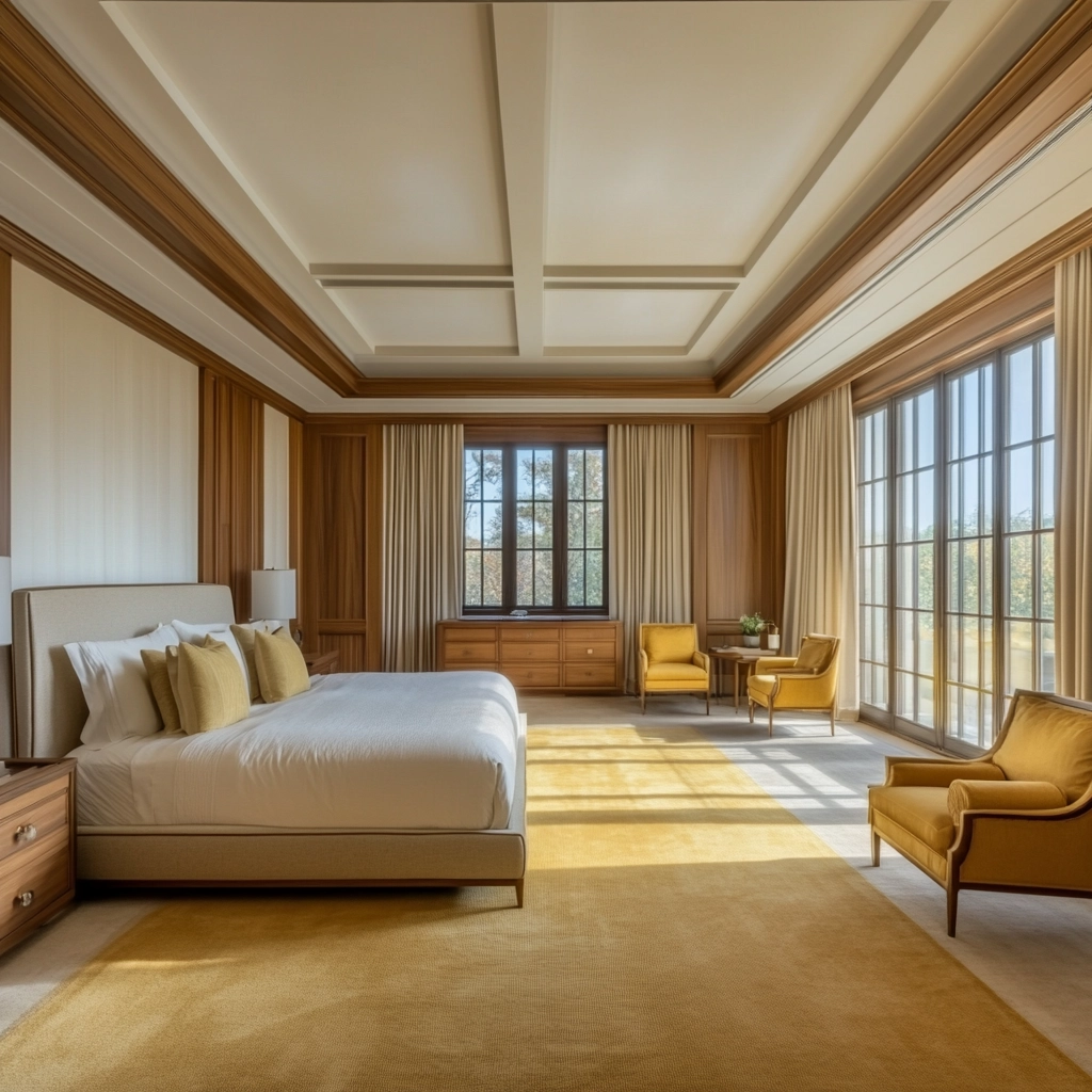 yellow carpet bedroom 57
